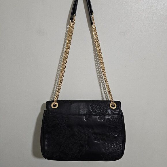 NWT MICHAEL KORS GENUINE LEATHER SLOAN GOLD CHAIN STRAP CONVERTIBLE BAG MEDIUM - Picture 7 of 16